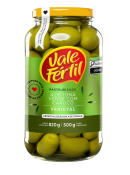 Azeitona Verde 500g Vale Fertil Vidro