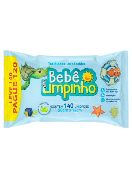 Toalha Umed Bebe Limp. C/140 Gram 35