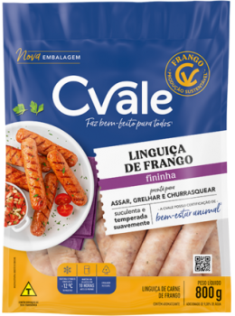Linguica Frango C-Vale 800g Congelada